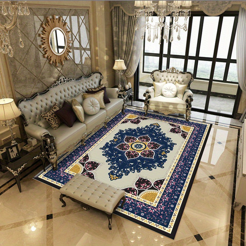 Vintage Boho Area Rug Non-slip Soft Polyester Mat