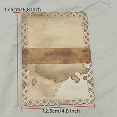 10pcs Retro Yellow Lace Notebook Journal DIY Decoration Material