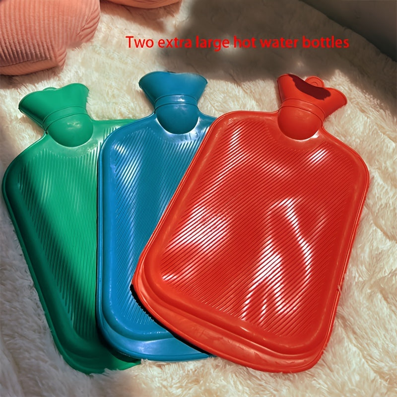 2pcs Large Water-filled Hand Warmer Bag Old-Fashioned Diagonal Design
