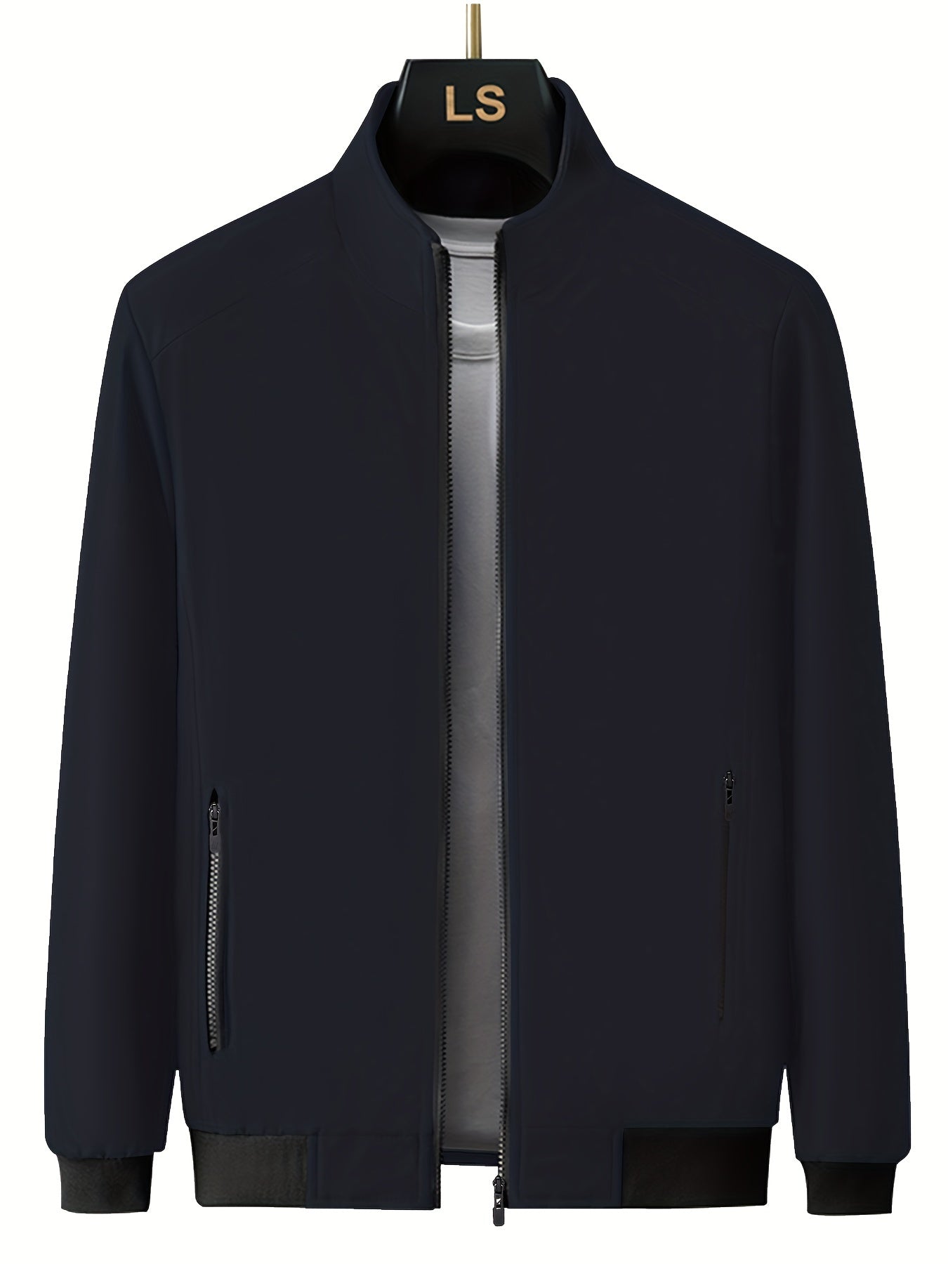 Men's Classic Windbreaker Jacket Zip Up Coat for Outdoor Activities