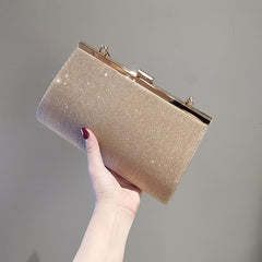 Evening Frame Clutch Bag Solid Handbag With Buckle For Party
