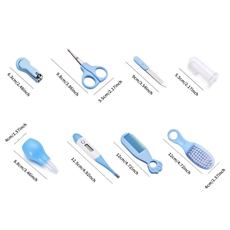 Baby Care Kit 8 Essential Hygiene Tools Zipper Bag