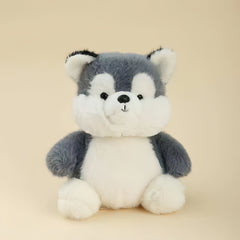 Weighted Husky Plush Toy with Beads Soft Stuffed Dog for All Ages