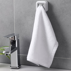 Adhesive Square Towel Holder Wall Mount Hook for Kitchen and Bathroom