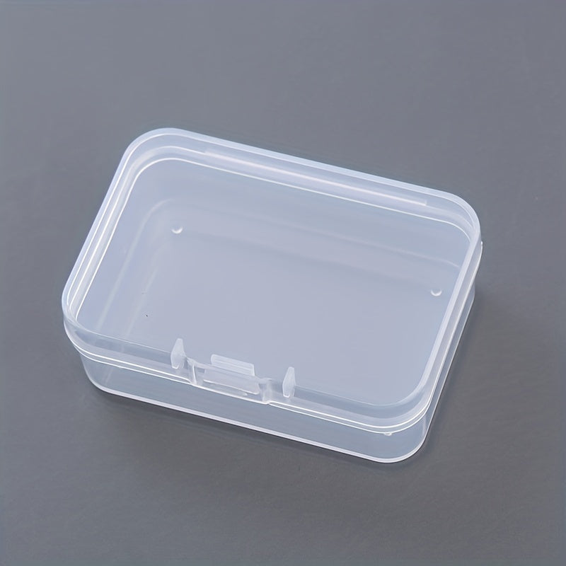 Rectangular Transparent Storage Box for Jewelry Nail Art Earrings - 5pcs