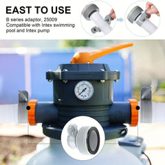 Pool Hose Adapters 1.25 to 1.5 Type B Conversion Kit