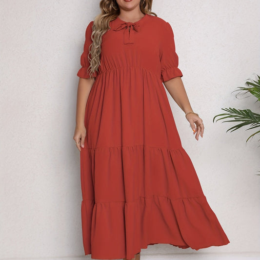  Knot Front Smock Dress