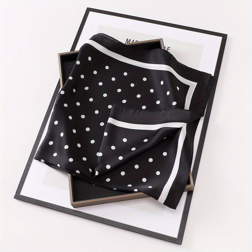 Polka Dot Bandana Silk Neckerchief Scarf Head Wrap Bag Handle Charm