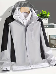 Men's Lightweight Hooded Windbreaker Jacket for Hiking