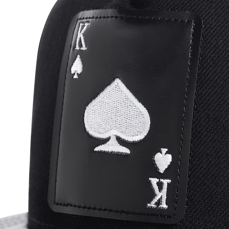 Men's Hip Hop Playing Card PU Leather Baseball Cap
