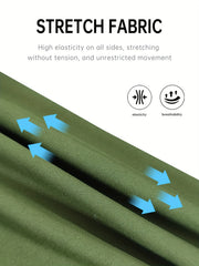 Men's 5pcs Solid Leggings Active Quick Drying Sports Compression Pants