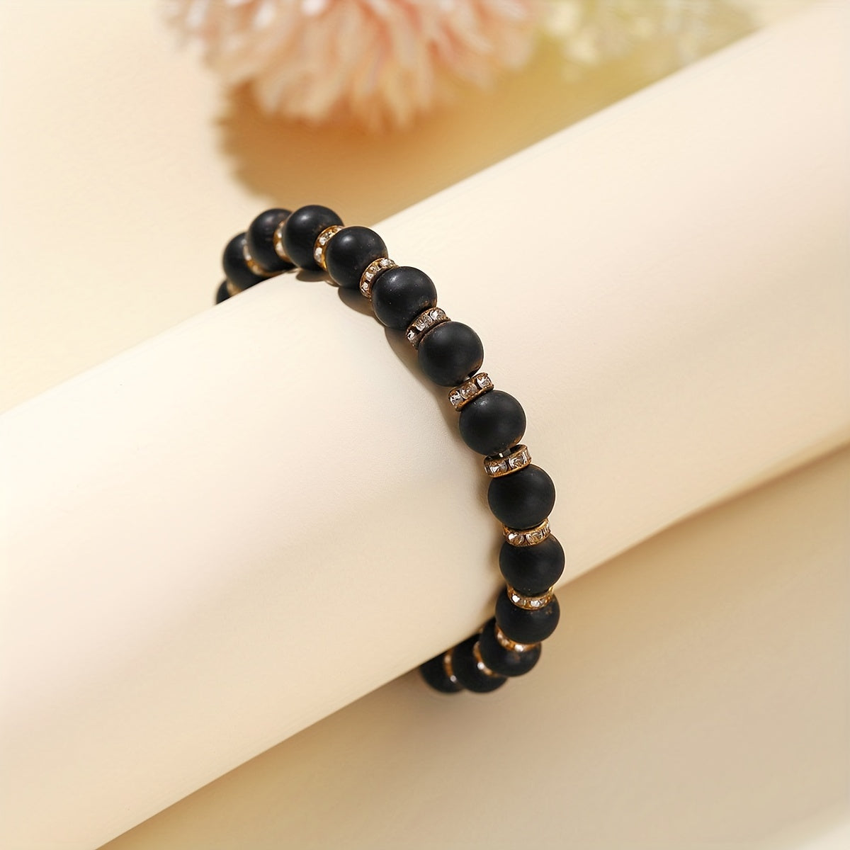 Men's Volcanic Stone Bead Bracelet