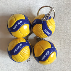 Mini Volleyball Keychain Sports Key Ring Purse Bag Backpack Car Key Charm