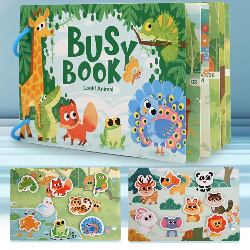 2 Pack Busy Books for Toddlers Interactive Educational Activity Books
