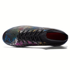 Boy's High Top Turf Football Boots TF Soccer Cleats
