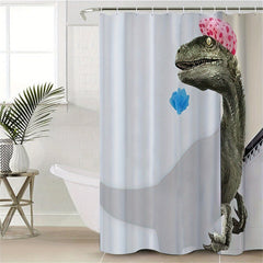 Waterproof Dinosaur Shower Curtain - Bathroom Decor