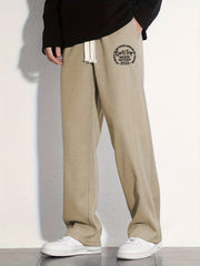 Men's Casual Loose Fit Cotton Sweatpants with Drawstring