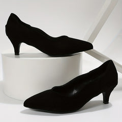 Women's Kitten Heels Slip On Work Pumps