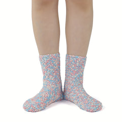 2 Pairs Warm Fuzzy Floor Socks Women's Stockings