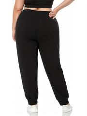  City Name Print Drawstring Sweatpants Women's Plus