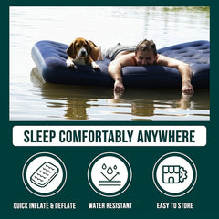 Inflatable Air Mattress PVC Waterproof Air Bed for Camping Road Trips