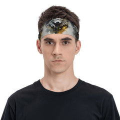 Wolf Themed Unisex Sports Headband Sweat Wicking Stretchy & Breathable Polyester