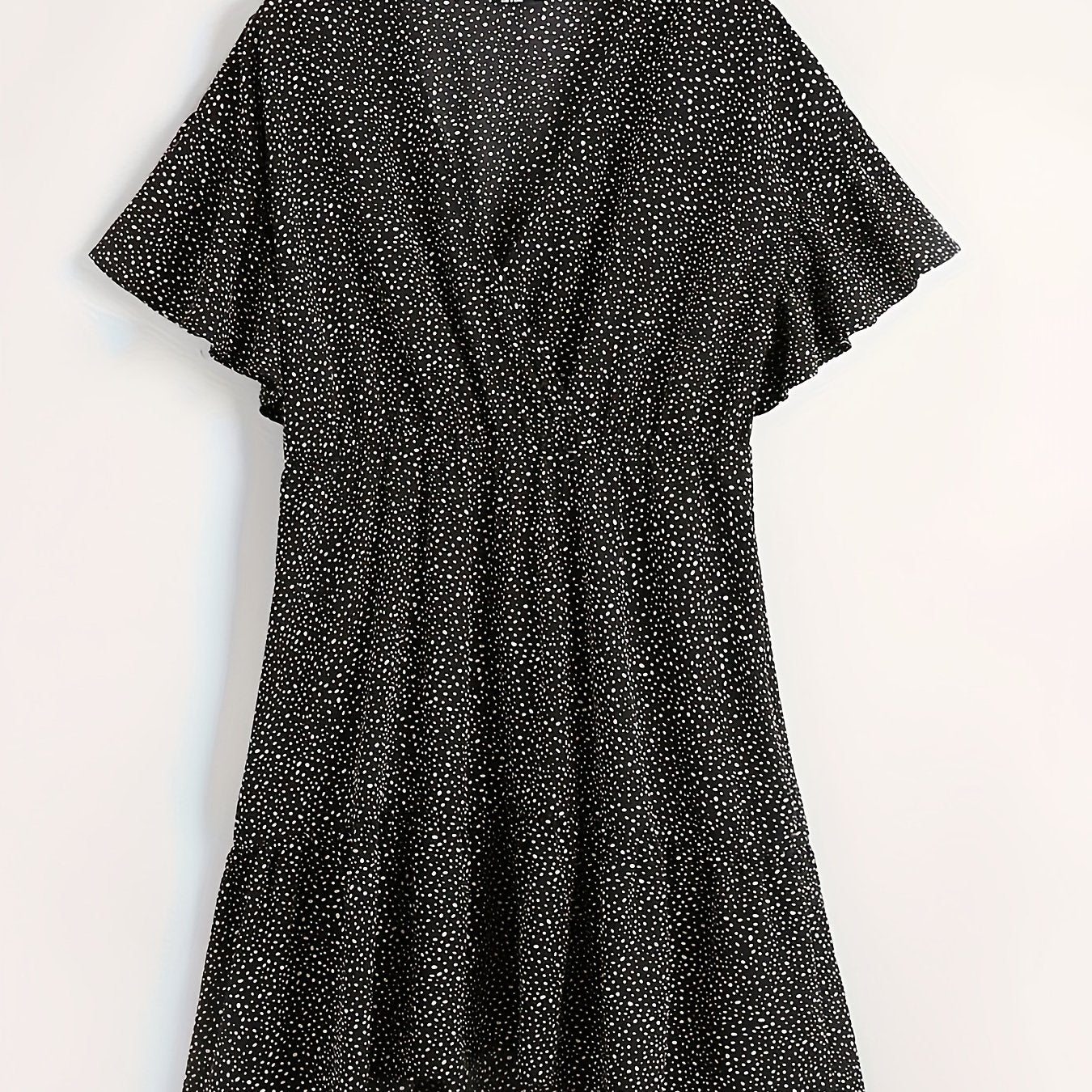  Boho Dress Women's Plus Dot Print Short Sleeve Dress