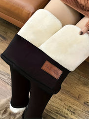 Plush Lined Thermal Pants High Waist Tights