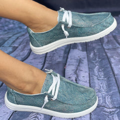 Women's Flat Walking Shoes Lightweight Slip On Shoes