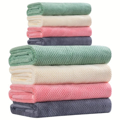 8 Absorbent Microfiber Towels Set Quick Dry Lightweight for Bathroom Beach Gym