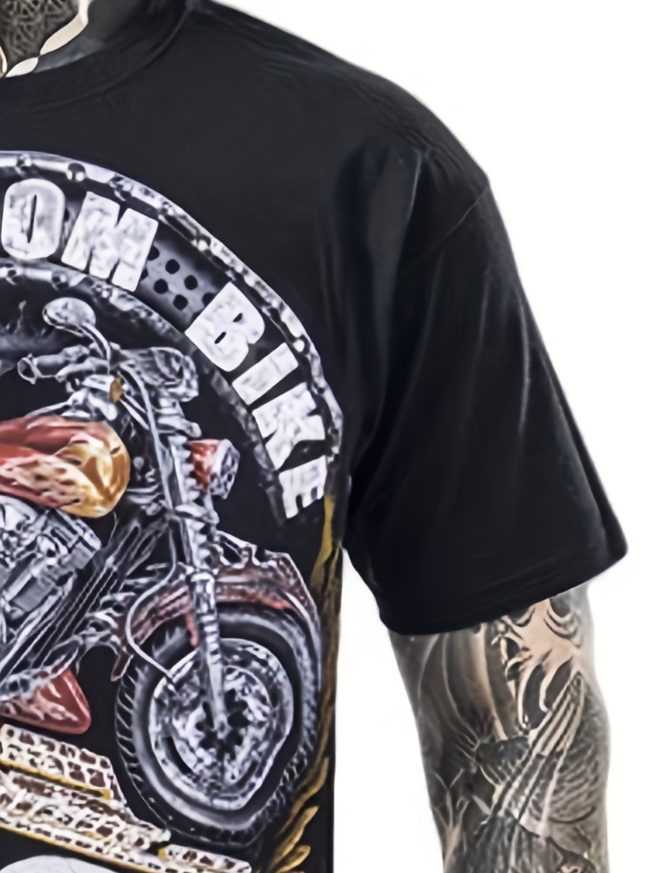 Motorcycle Eagle 3D Print Men's Short Sleeve Tee Stylish Summer Shirt