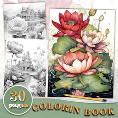 Floral Architecture Coloring Book for Emotional Release