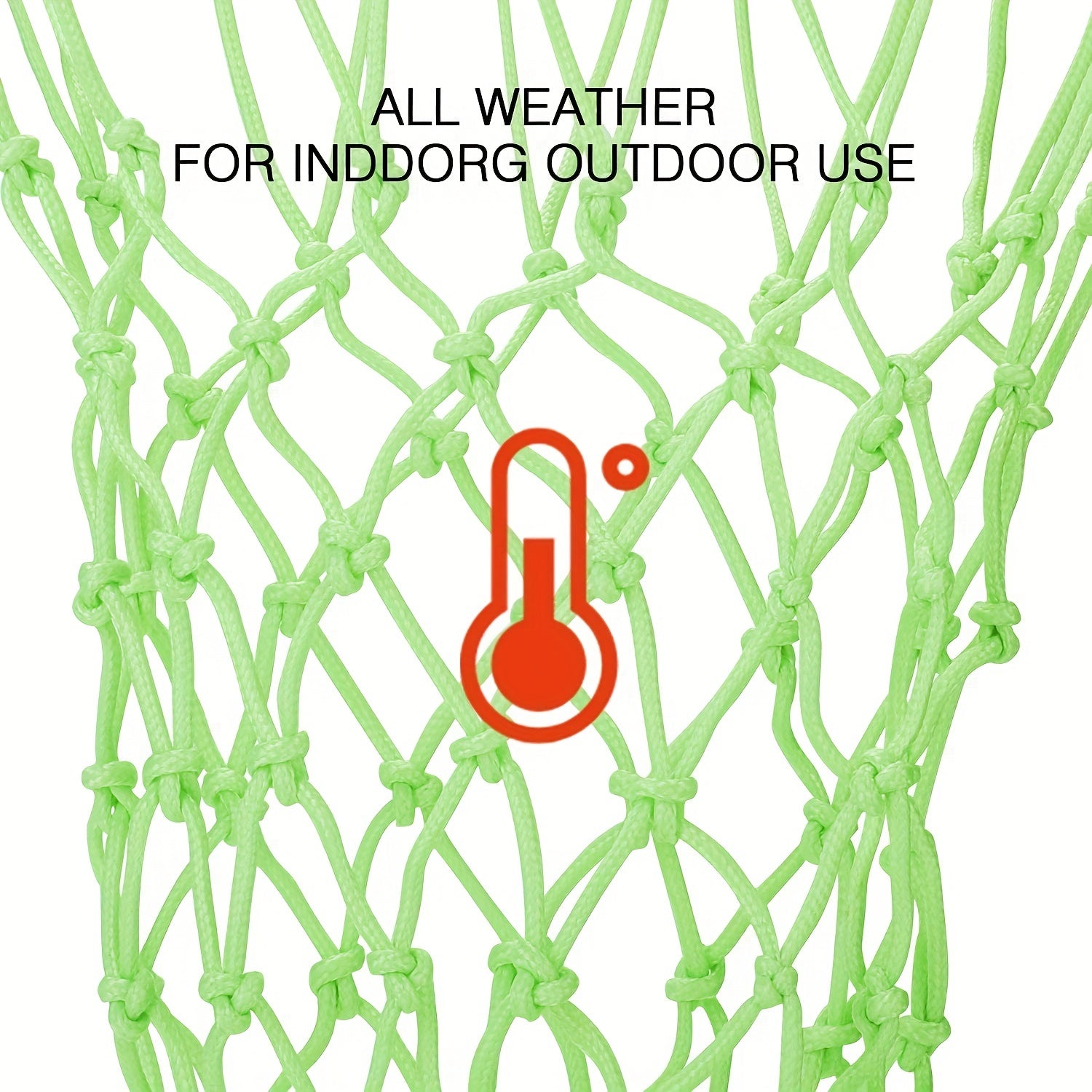 Glow in the Dark Luminous Basketball Net with 12 Hooks
