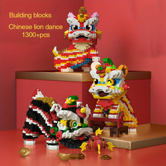 Chinese Culture Lion Awakening Building Block Toy