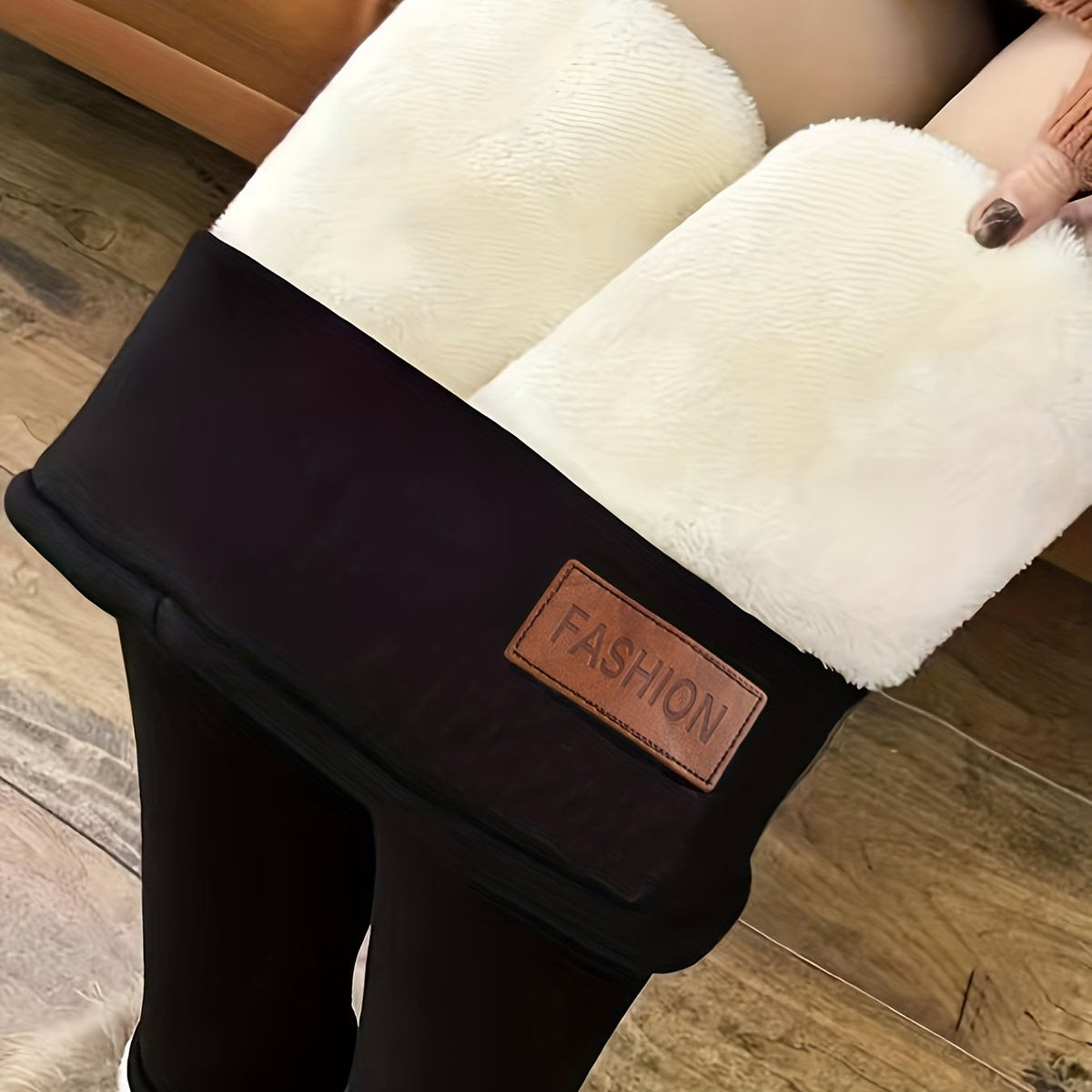 Plush Lined Thermal Pants High Waist Tights
