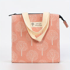 Tree Pattern Insulation Lunch Bag Portable Travel Picnic Bag