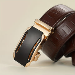 Men's Coffee Automatic Buckle Belt