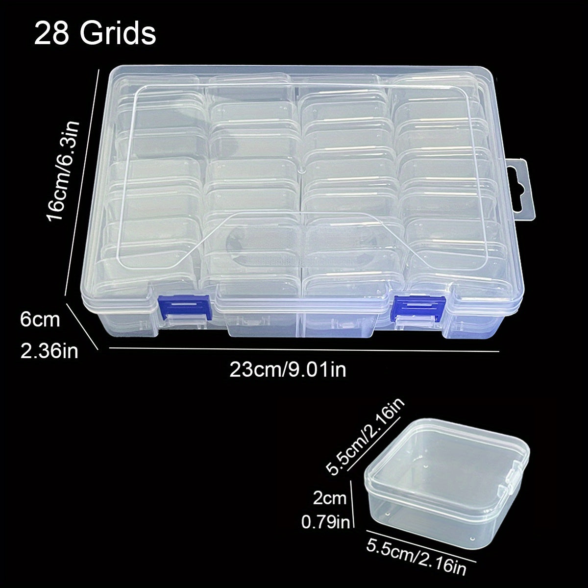 Freestanding Square Box Art Accessories Storage Organizer DIY Crafts Diamond Pai