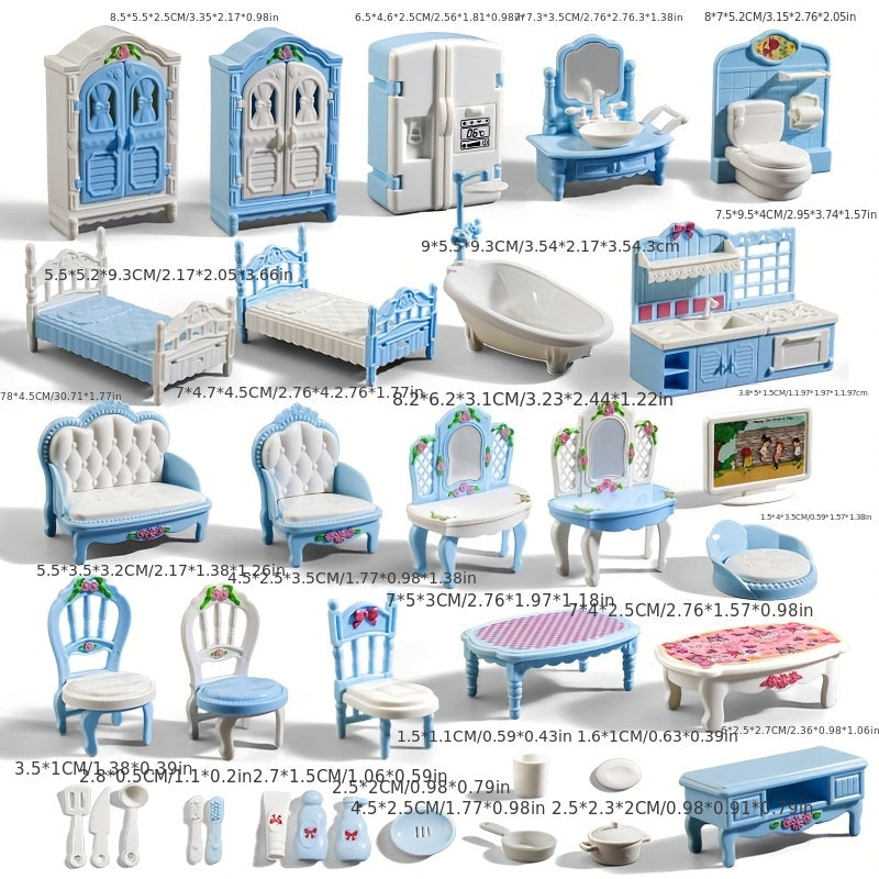 Mini Furniture Set for Dollhouse Microfurniture Kit