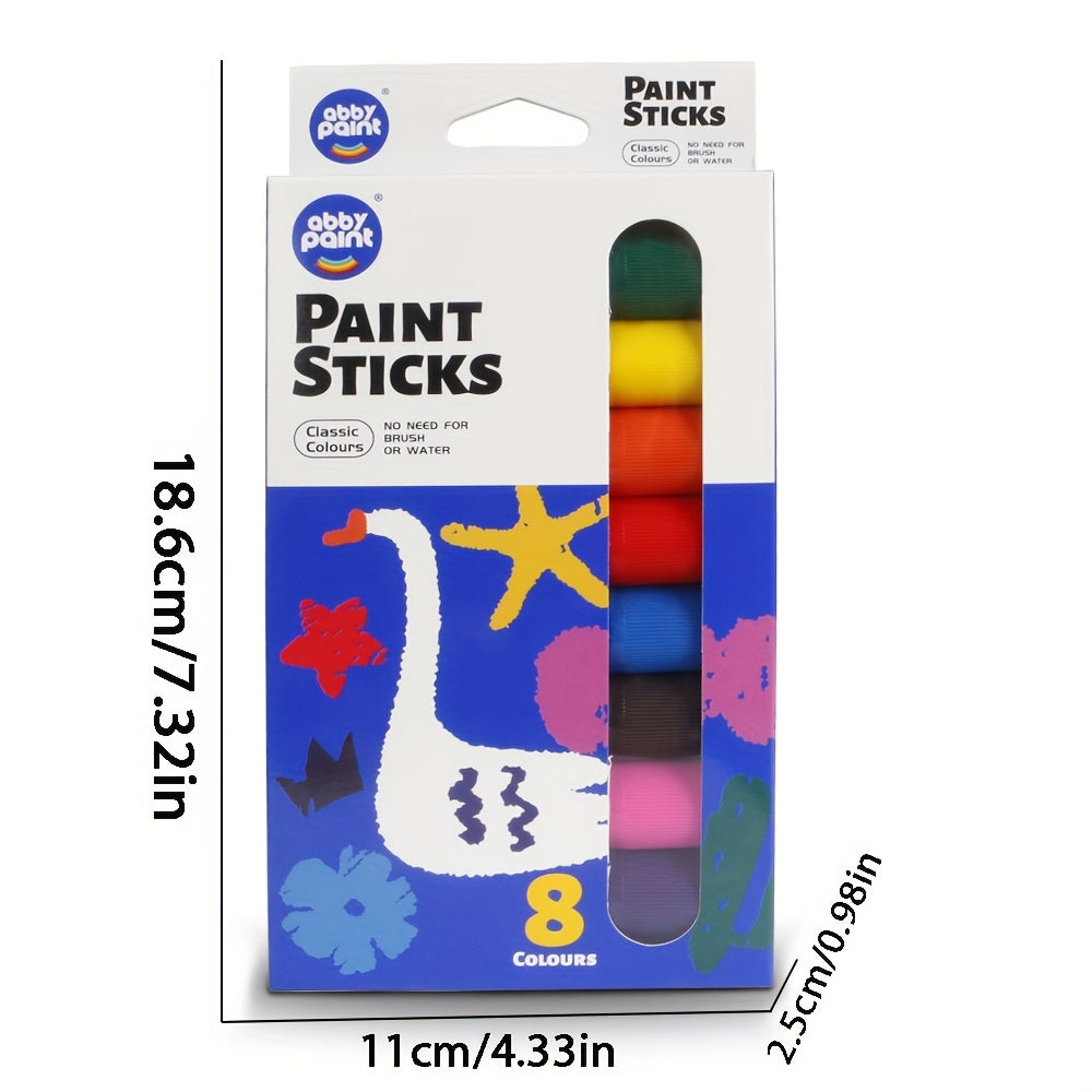 8 Solid Watercolor Pencils for DIY Art Pastels Graffiti Window Drawing