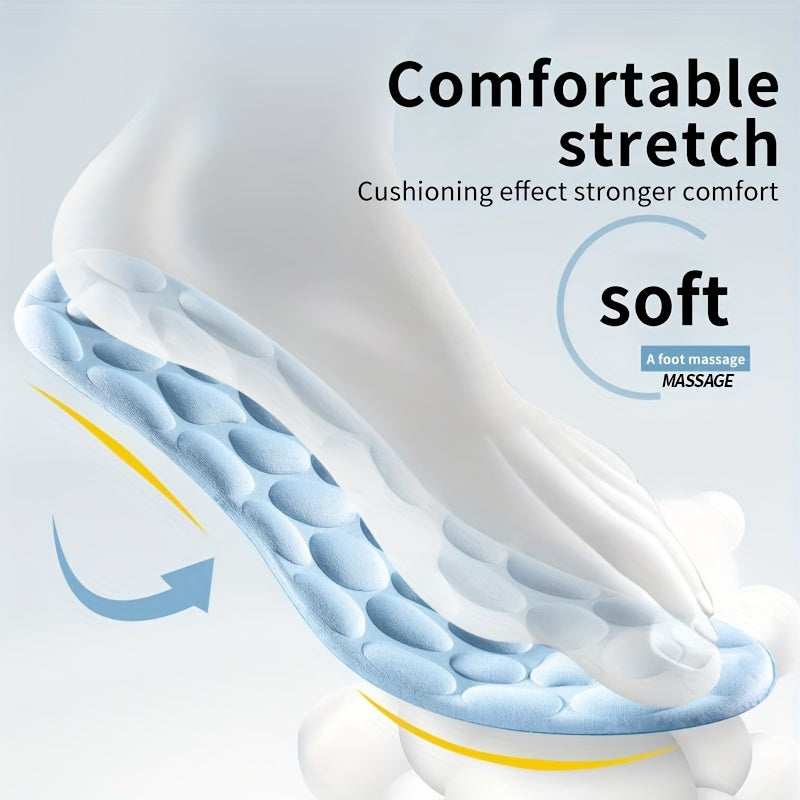 1pair 5D Massage Memory Foam Insoles Sport Running Insoles