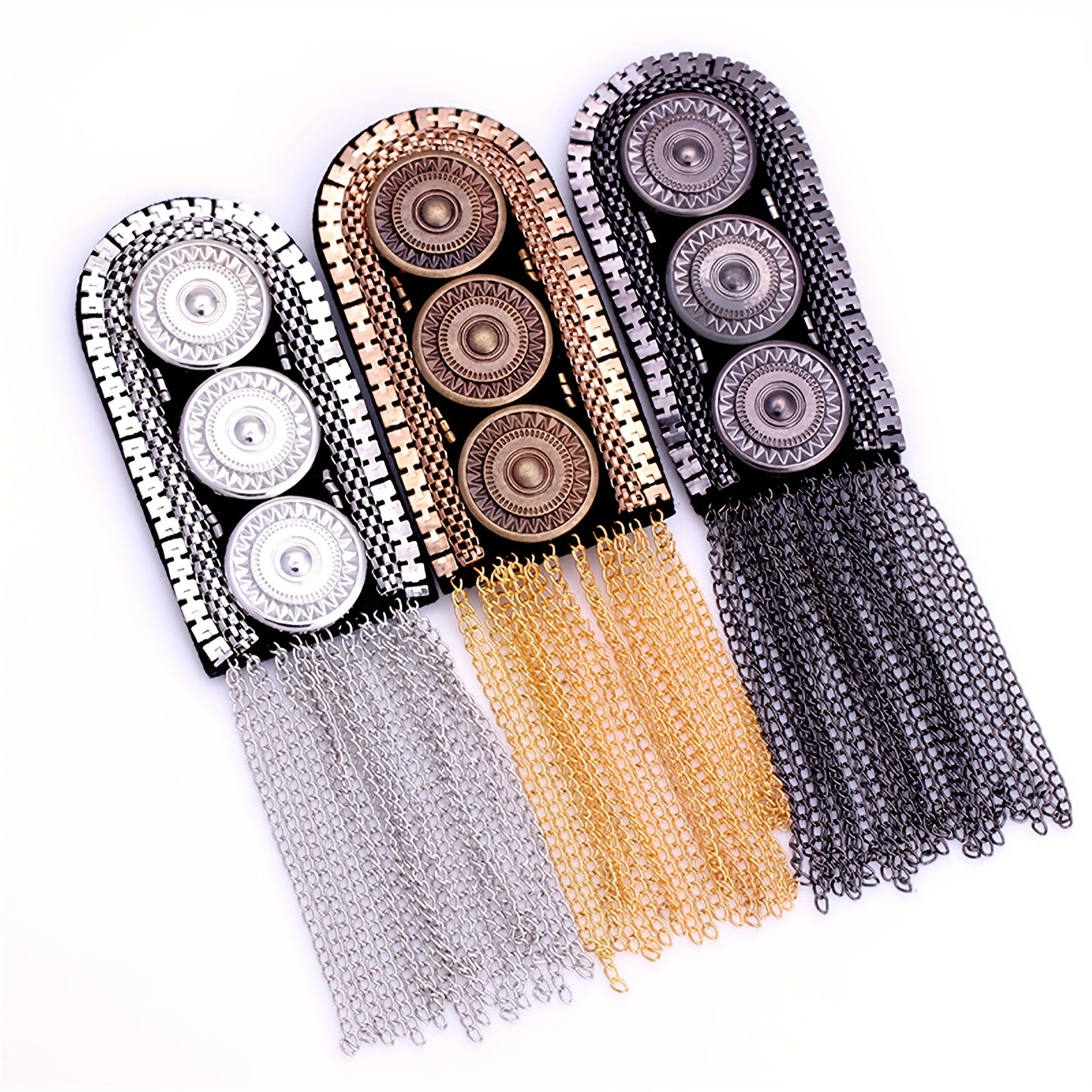 Vintage Clothing Accessories Metal Tassel Shoulder Seal Jewelry