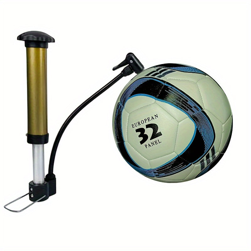 Portable Football Air Pump Kit with Needle, Net, Bag