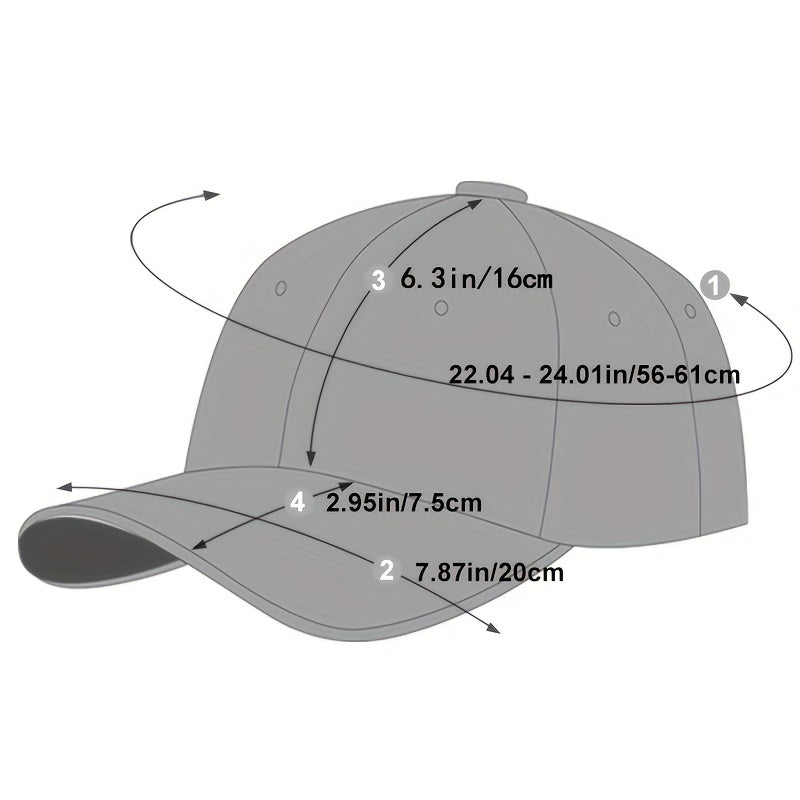 Men's Embroidered Baseball Cap with Letter Design