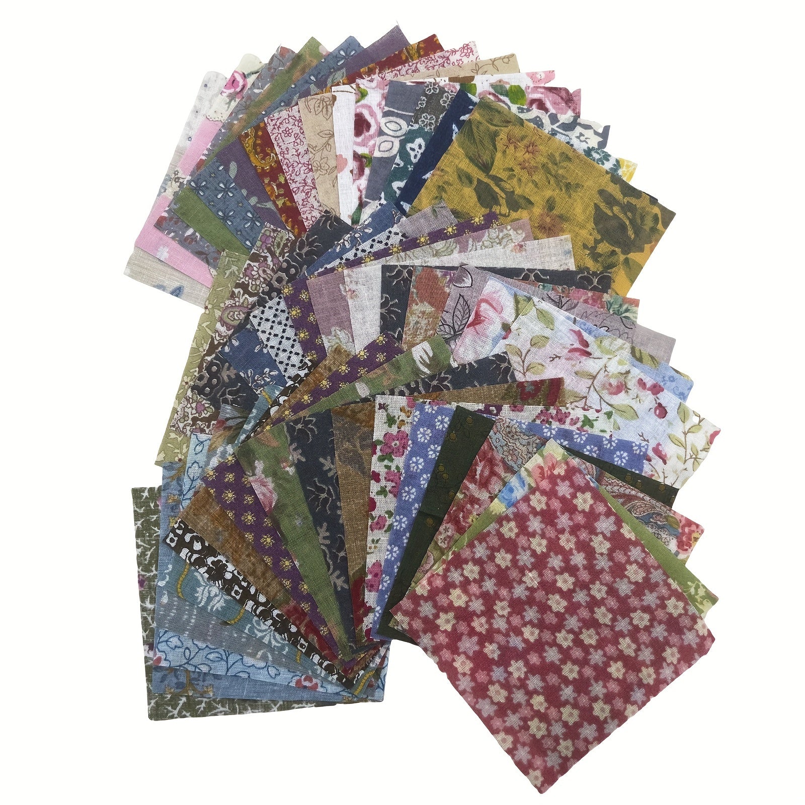 50pcs Dark Cotton Fabric Quilting Set for Clothing Sewing