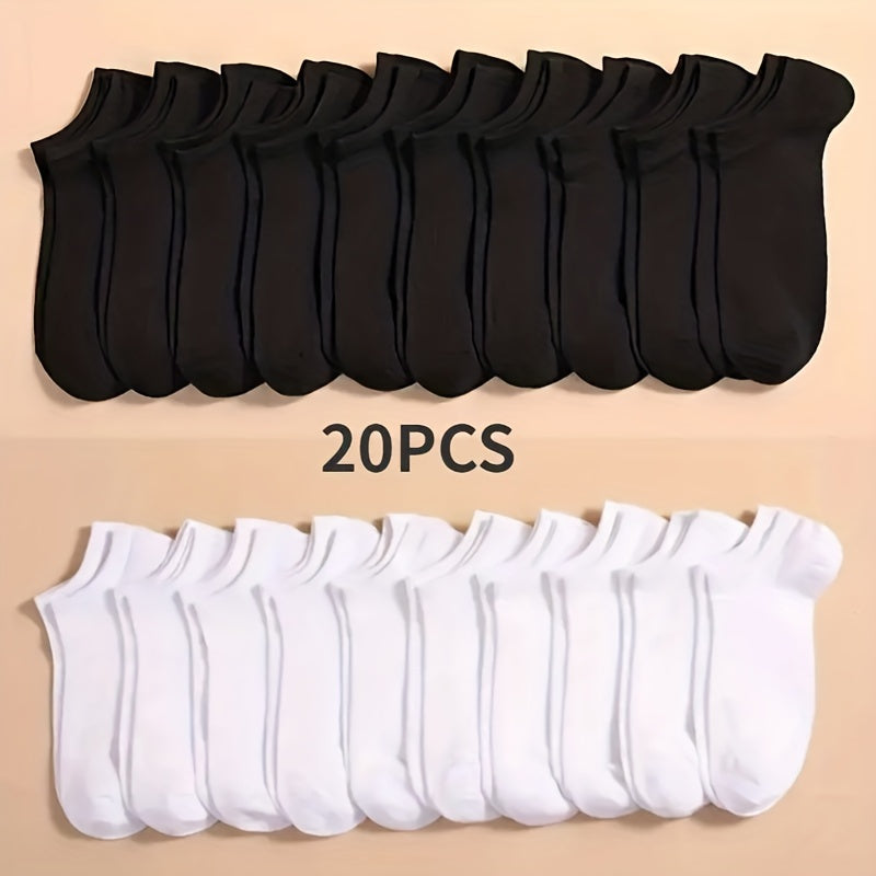 10 Pairs Casual Thin Breathable Low Cut Socks for Men & Women