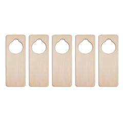 5pcs Natural Wooden Door Handle Hanger DIY Double-sided Hanging Decoration