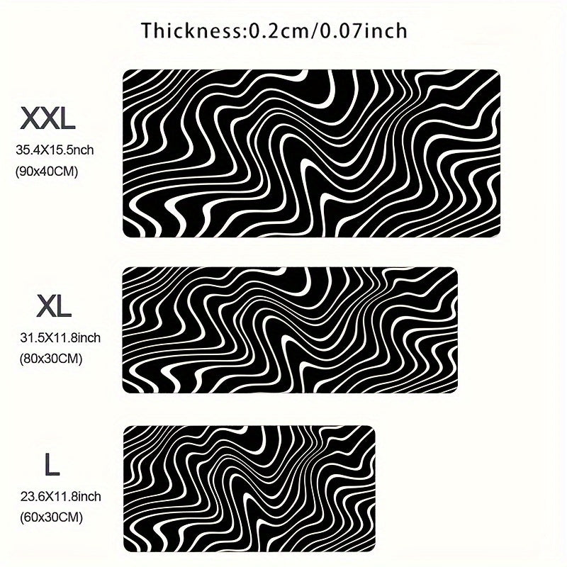 Topographic Map Mouse Pad Non Slip Gamer Keyboard Mat