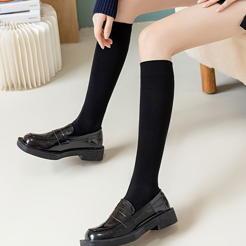 3 Pairs Cozy Over The Knee Socks Women's Stockings