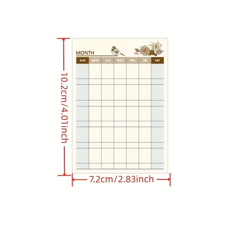 Portable Weekly Planner Notepad - Keep Track of Your Study Time & Daily Memos
